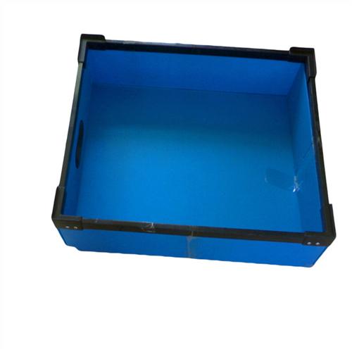 厂家供应鄂州 汽配物流包装蓝色pp塑料中空板周转箱 可加固加厚