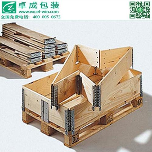 厂家直销塑料围板箱铰链箱围框箱木箱定制出口木箱_木箱_木质包装容器